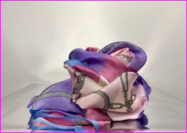 Foulard fantasia catene lilla ( formato 160x90 )