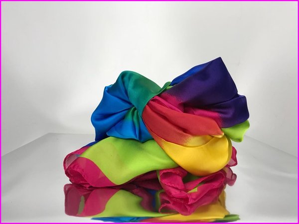 Foulard fantasia sfumata multicolore ( formato 180x90 )