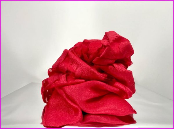 Foulard devorè rosso (180 x60 )