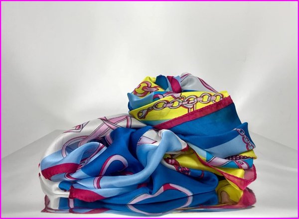 Foulard fantasia catene blu( formato 160x90 )