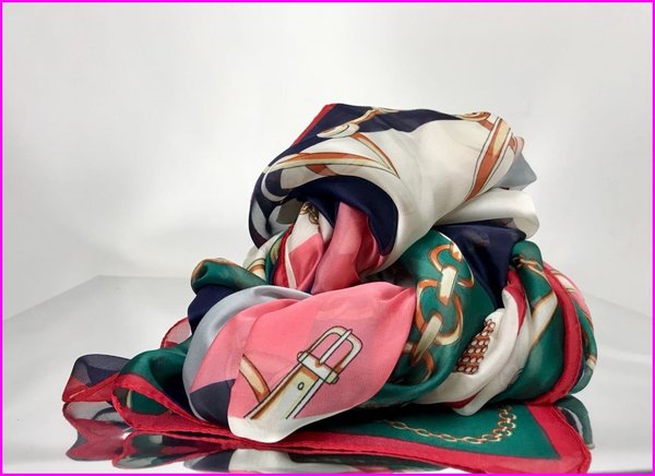 Foulard fantasia catene rosa( formato 160x90 )