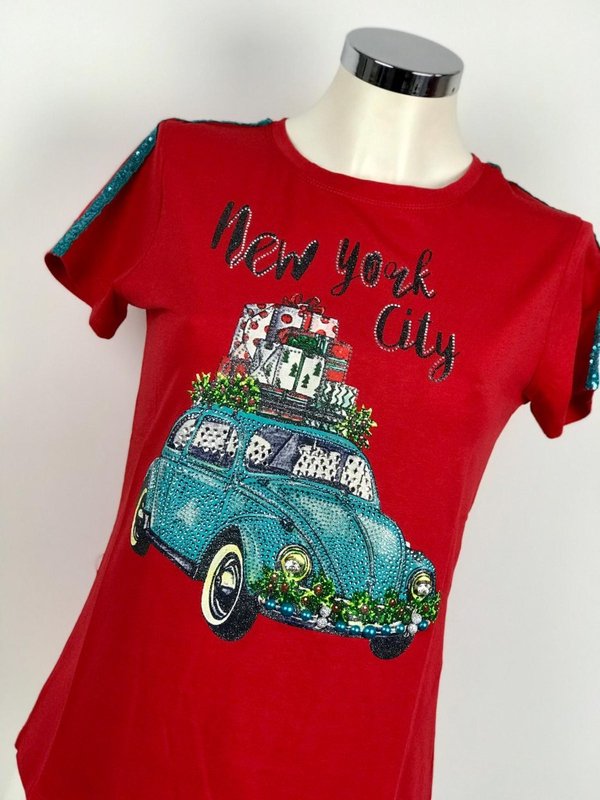 T-shirt NEW YORK CITY rossa