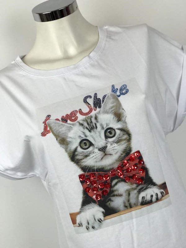 T-shirt CAT fiocco rosso