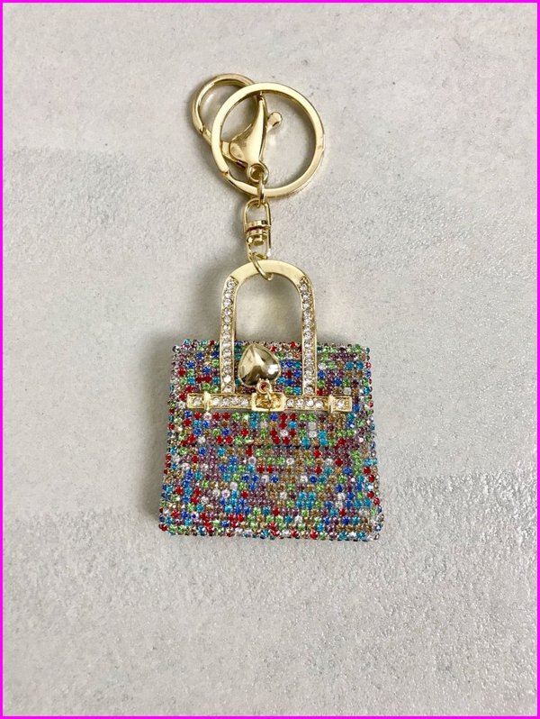 Charms mini bag in swarovski multicolore.