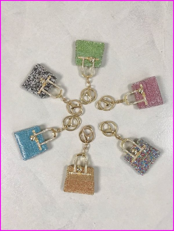 Charms mini bag in swarovski .