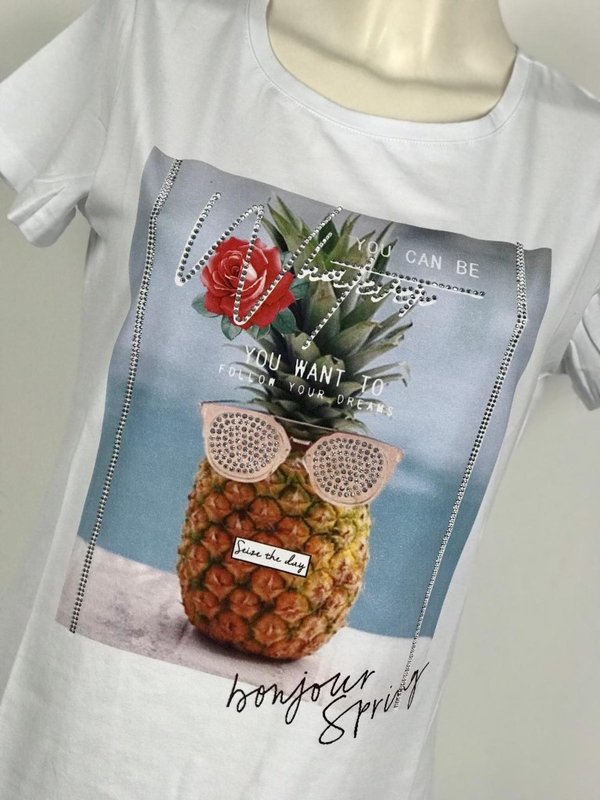T-shirt Bonjour Spring ananas