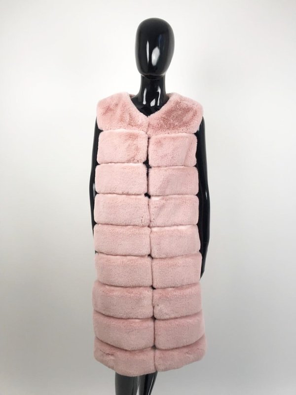 Gilet lungo Ecologico rosa, Corsaro.