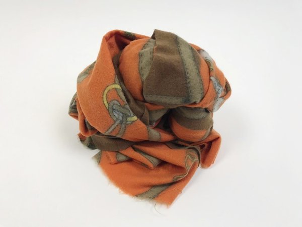 Pashmina arancio fantasia 