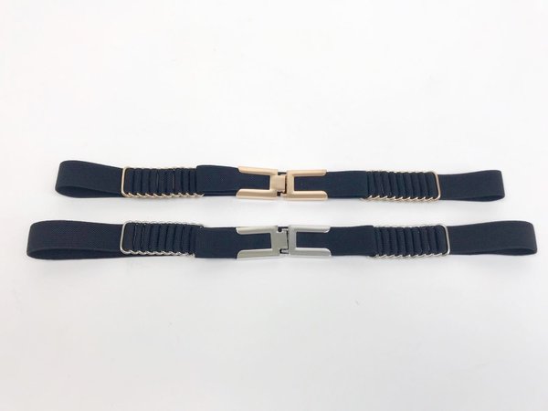 Cinturine elasticizzate con dettagli dorati e argentati. ( H cm 2 )