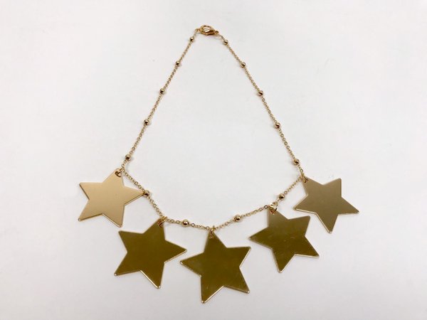 Collana girocollo stelle dorate. Corsaro.