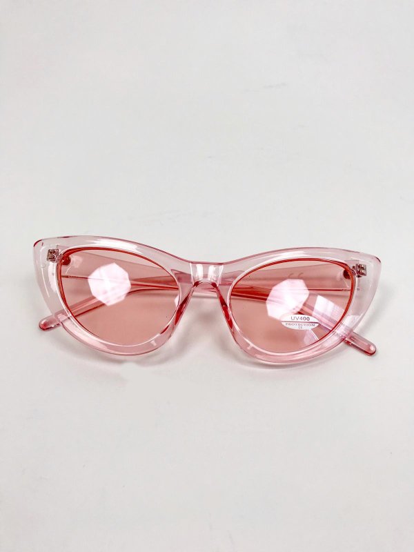 Pink sunglasses.