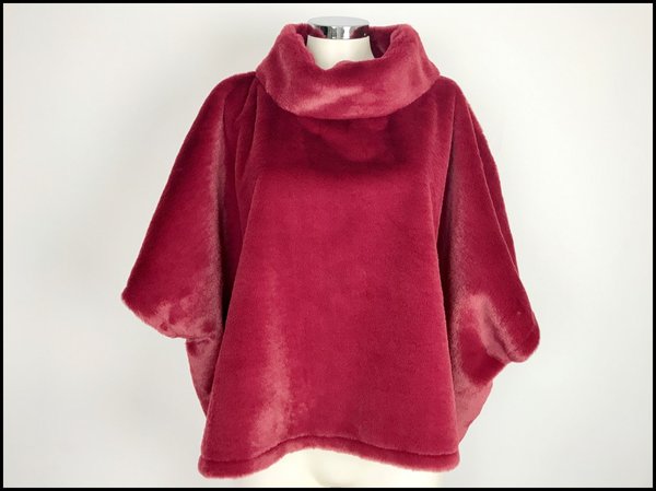 Poncho bordeaux collo alto ecologica Sandro Ferrone.