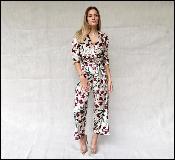 Jumpsuit in ciniglia stampa floreale Vicolo.